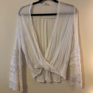 deep v blouse